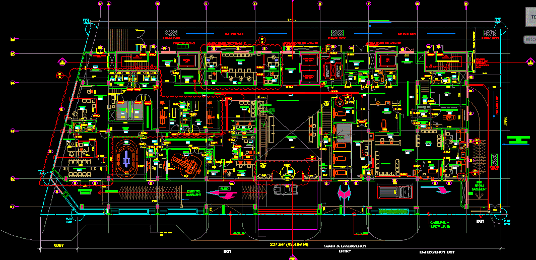 Prime Hospital DWG cad drawing file.Download the 2d CAD drawing file now.