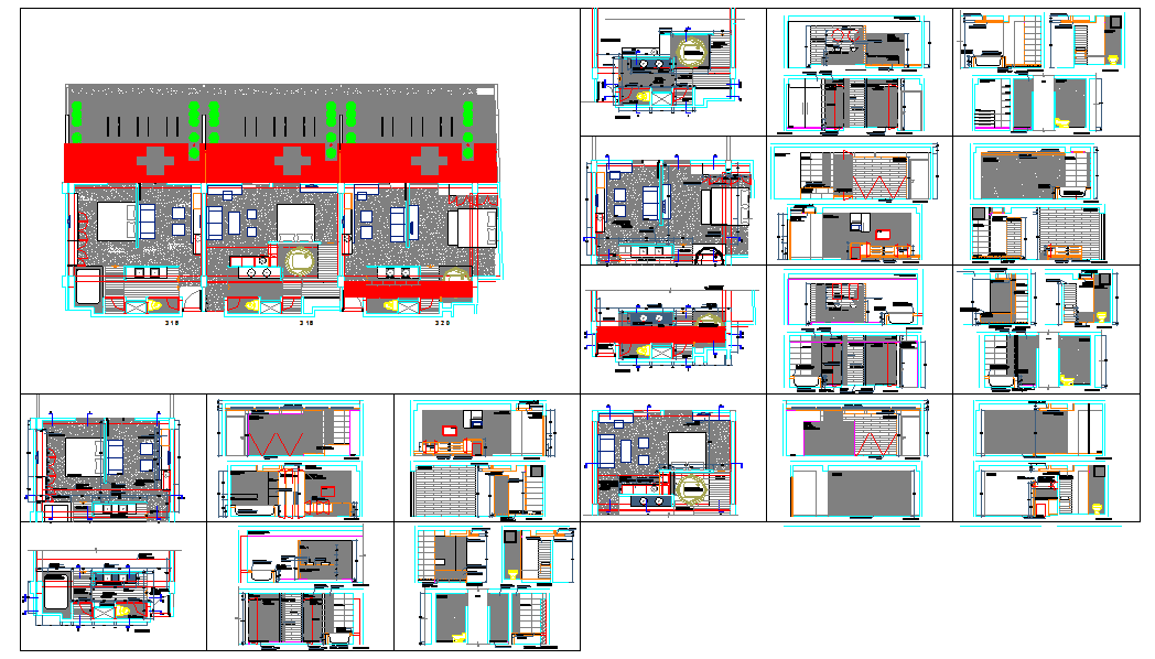 3 BHK home plan  DWG