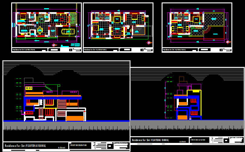 House design cad drawing is given in this cad file. Download this cad file now.