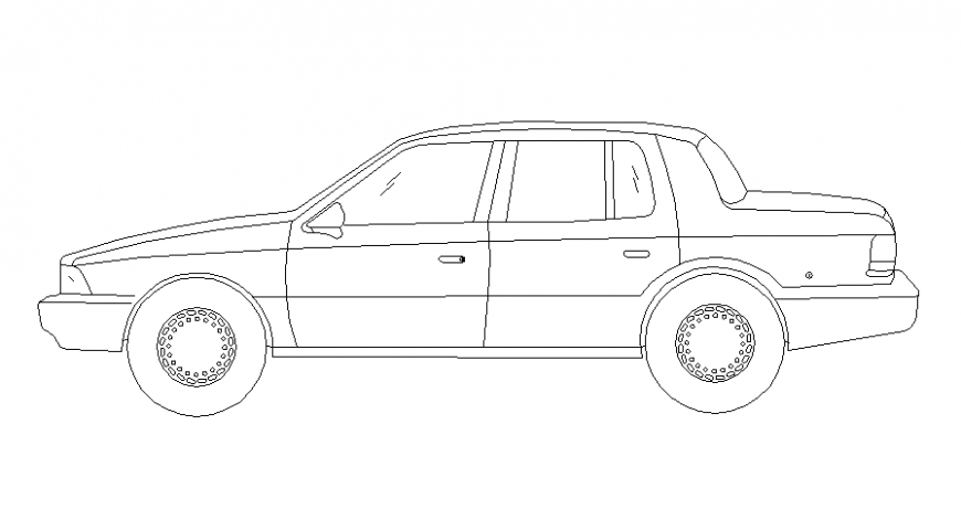 Car side view design