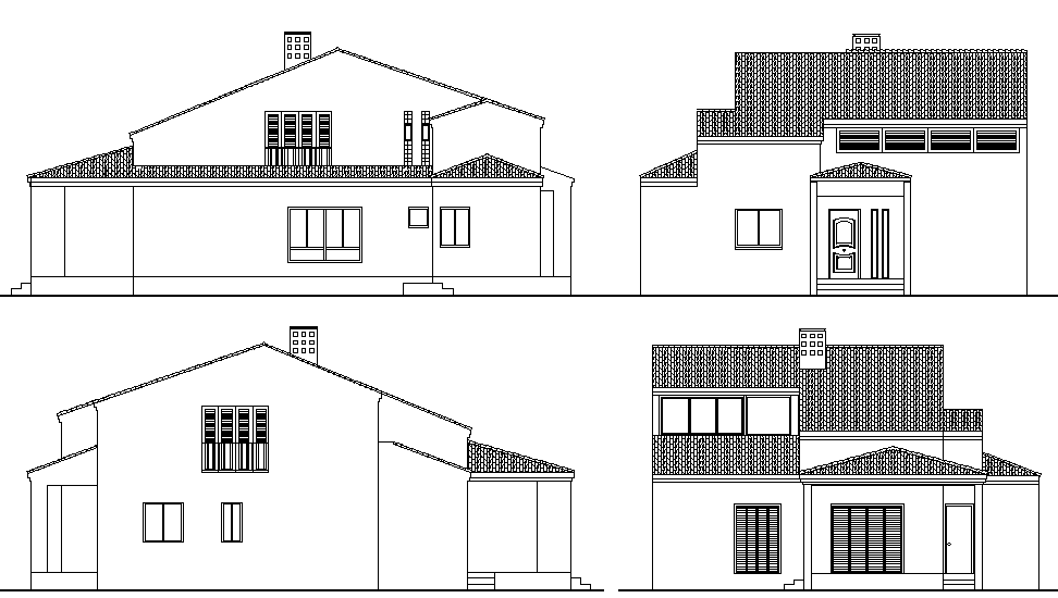 Cottage cad drawings are given in this cad file. Download this cad file now.