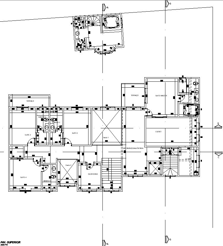 3BHK house floor plan
