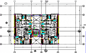 Commercial building plan, elevation and section detail dwg file - Cadbull