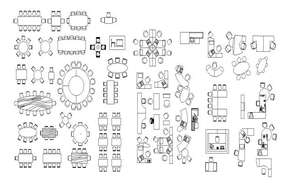 Elevation of table and chair units 2d view furniture block autocad file ...