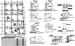 Beam and foundation plan detail dwg file - Cadbull