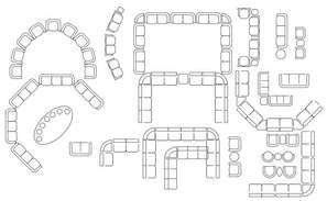 Multiple dynamic sofa set elevation blocks cad drawing details dwg file ...