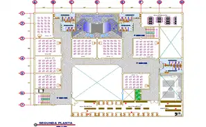 University seminar hall site plan in dwg file. - Cadbull