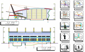 Sports Olympic swimming pool with child covered auto-cad details dwg file - Cadbull