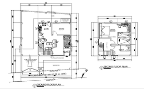 House plan 20.00mtr x 8.00mtr with elevation and section in dwg file ...