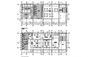 The architecture corporate office building ground floor plan separated ...