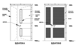 Automatic door detail design drawing - Cadbull