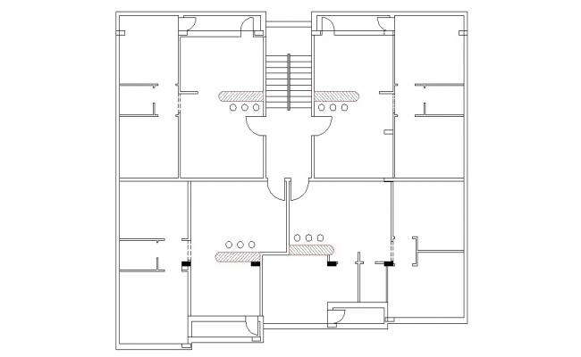 2D CAD Bungalow Floors Plan With Fully Furnished Drawing AutoCAD File ...