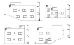 Single Storey Bungalow Elevation Design CAD File - Cadbull