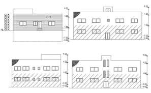 Autocad drawing of bungalow sections - Cadbull