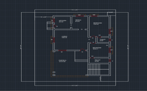 Section house plan detail dwg file - Cadbull