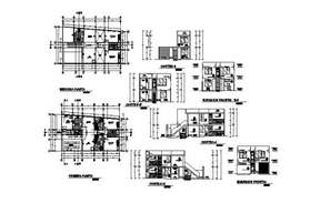 Joint House Building Design AutoCAD File - Cadbull