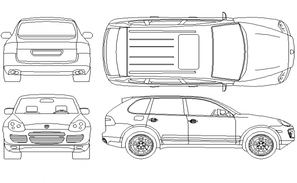 Dynamic membrane truck block side elevation cad drawing details dwg ...