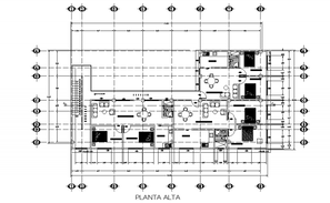 200 Square Meter House Plan With Centre Line CAD Drawing Download DWG ...