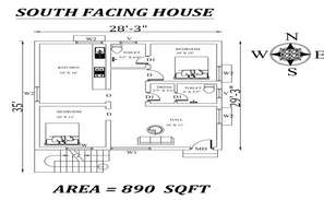 40'x30' The Perfect 2bhk East facing House Plan As Per Vastu Shastra ...