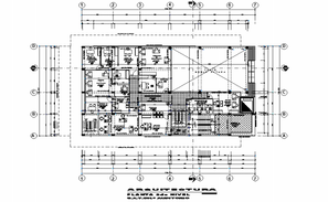 Elevation and sectional detail of commerce building 2d view layout file ...