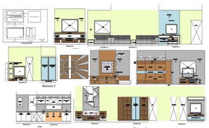 Interior floor plan of a bunglow dwg file - Cadbull