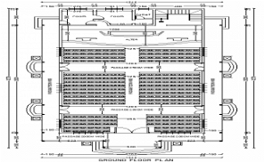 Plan and elevation design drawing of Jain derasar temple - Cadbull