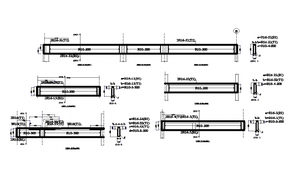 Steel Structure Detail Of Connection Beam, Column Drawing With 