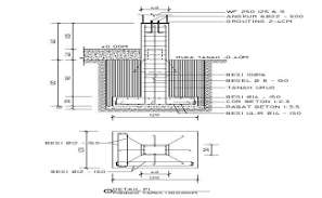 Foundation commercial center section plan layout file - Cadbull
