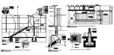 Detail of structure unit 2d view CAD block layout file in autocad ...