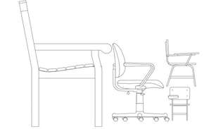 Salon chair block design Autocad furniture DWG drawing file is given