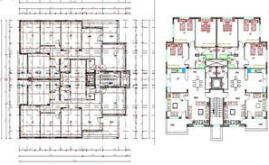 2 BHK Apartment Furniture Layout Plan DWG File - Cadbull