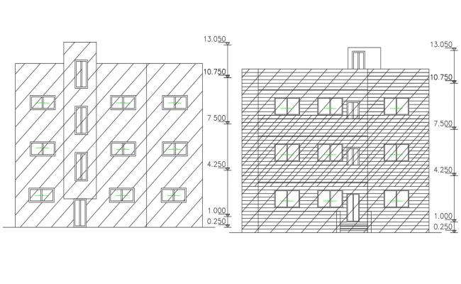 Working Drawing Bungalow Plan Cad File - Cadbull