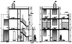 Section normal fisher house plan detail dwg file - Cadbull