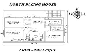 25 X 40 House Plan North Facing Dwg File Cadbull