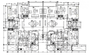 Sectional elevations of residential apartment in dwg file - Cadbull