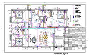 Front, rear, left and right side elevation of house cad drawing details ...