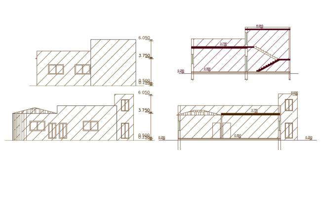 House Roof AutoCAD Design Plan - Cadbull