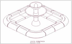 Fountain Plan and Elevation Design CAD File - Cadbull