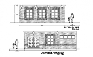 South face elevation of 30'x40' East facing house plan is given as