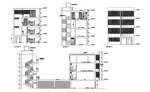 School elevation detail dwg file - Cadbull