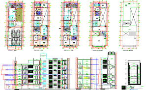 Architecture Apartment Building Design Cad Drawing - Cadbull