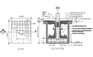 The layout of the pile detail drawing provided in this Autocad file ...