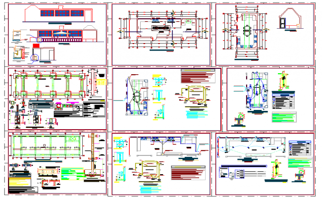 Chimney of kitchen elevation, section and plan details dwg file - Cadbull