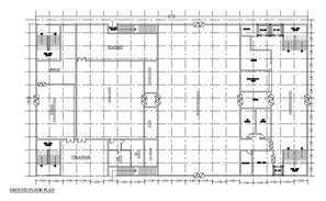 Elevation And Different Axis Section View Of Education Center Dwg File 