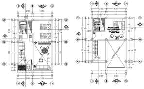 Drawing of the house with elevation in dwg file - Cadbull