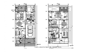 1BHK and 2BHK House CAD Plan - Cadbull