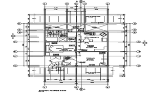 9x8m architecture first floor plan AutoCAD drawing - Cadbull