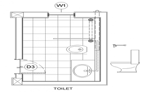 Dwg file of bathroom and kitchen with sections - Cadbull