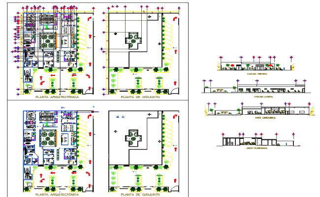 Open terrace drawing hospital project - Cadbull