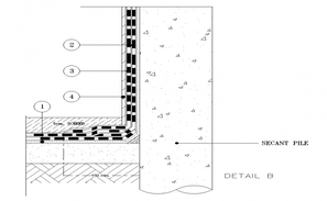 Urinal section detail drawing defined in this AutoCAD drawing file ...